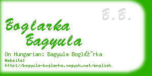 boglarka bagyula business card